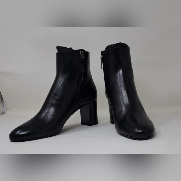 NWT Saint Laurent Paris LouLou 70 Zip Booties Ankle Boots Black Leather 38EU 8US - Picture 10 of 16